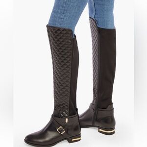 Annabeth Quilted Flat Boots Size 9